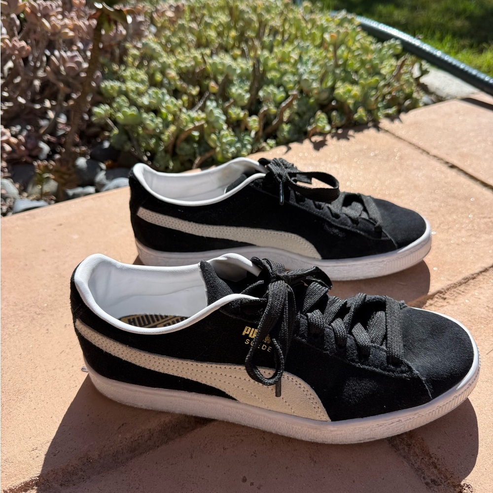 Puma Suede Classic Black and White Sneakers